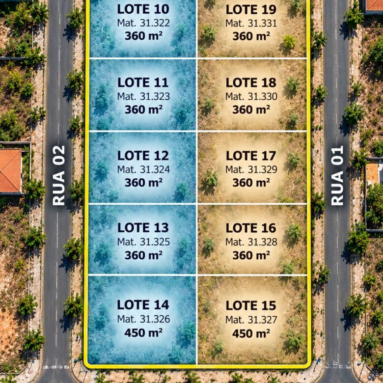 Terrenos à Venda no Vale dos Cajueiros – Lotes de 360 m² e 450 m² | Camará – Aquiraz/CE