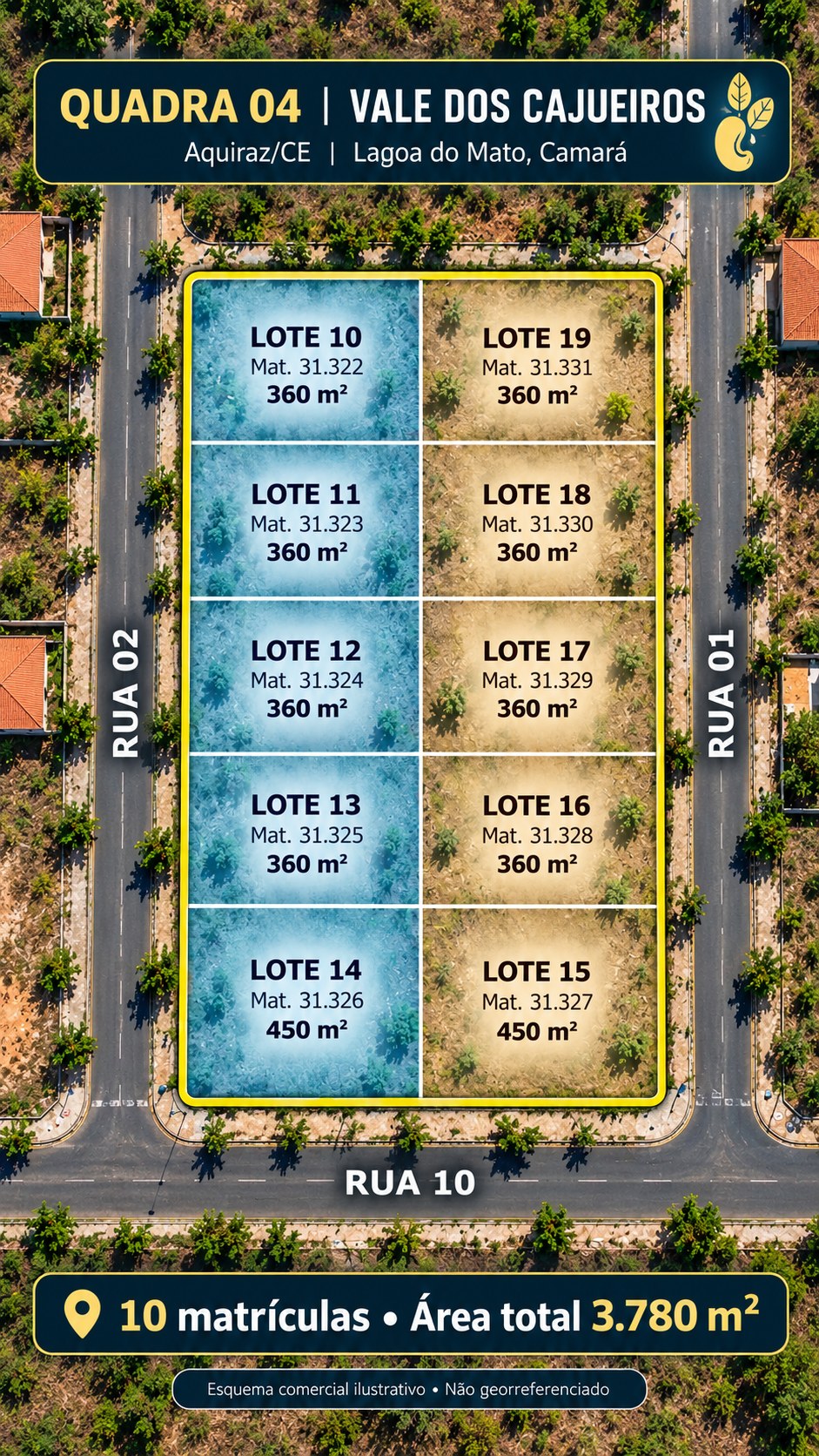 Imagem do ChatGPT 27 de out. de 2026, 10_13_53-3 Terrenos à Venda no Vale dos Cajueiros – Lotes de 360 m² e 450 m² | Camará – Aquiraz/CE – foto 1