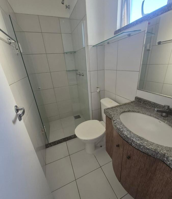 Banheiro – Apartamento à Venda no Terraços dos Ventos – 65 m², 3 Quartos sendo 1 Suíte e 1 Vaga | Parque Iracema – For…