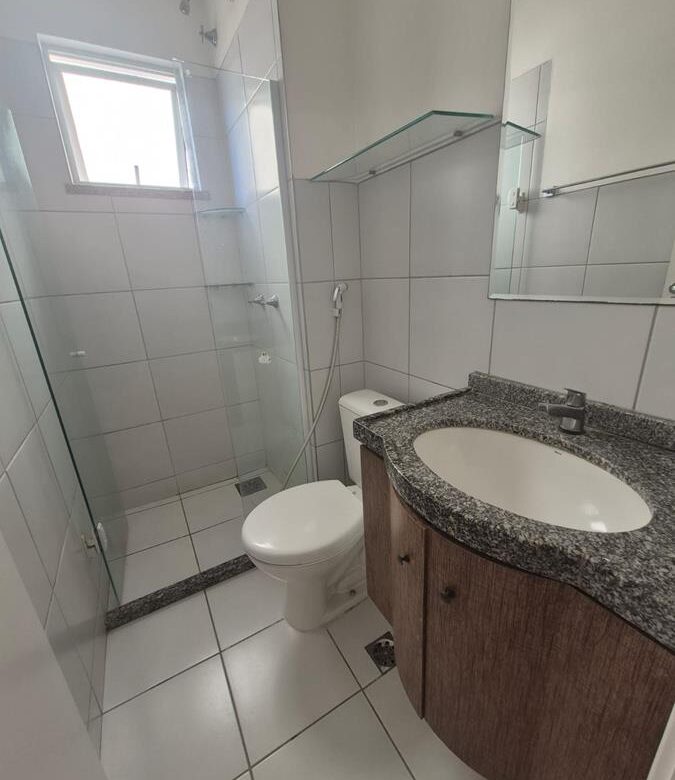 Banheiro – Apartamento à Venda no Terraços dos Ventos – 65 m², 3 Quartos sendo 1 Suíte e 1 Vaga | Parque Iracema – For…